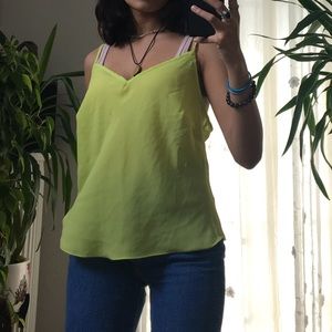 yellow green tank top